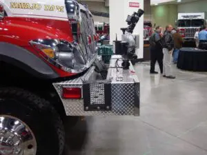 Front bumper of a fire truck