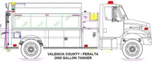 2000-gallon fire truck tanker blueprint