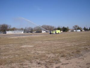 Jordan VFD Pumper Tanker spraying water in a field