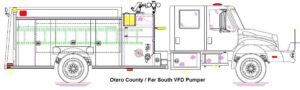 Far South VFD fire truck blueprint