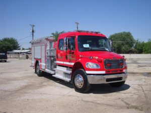 Lincoln County Fire Services Pumper with red cabin
