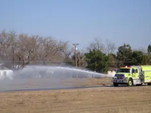 Jordan VFD Pumper Tanker spraying water