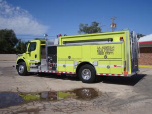 La Messilla yellow and silver fire truck