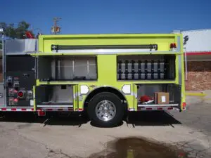 Features inside a La Messilla fire truck
